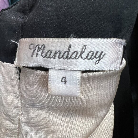 Mandalay by Julian Joyce Black Lace Beaded Sheath Dress $495 - Picture 10 of 11